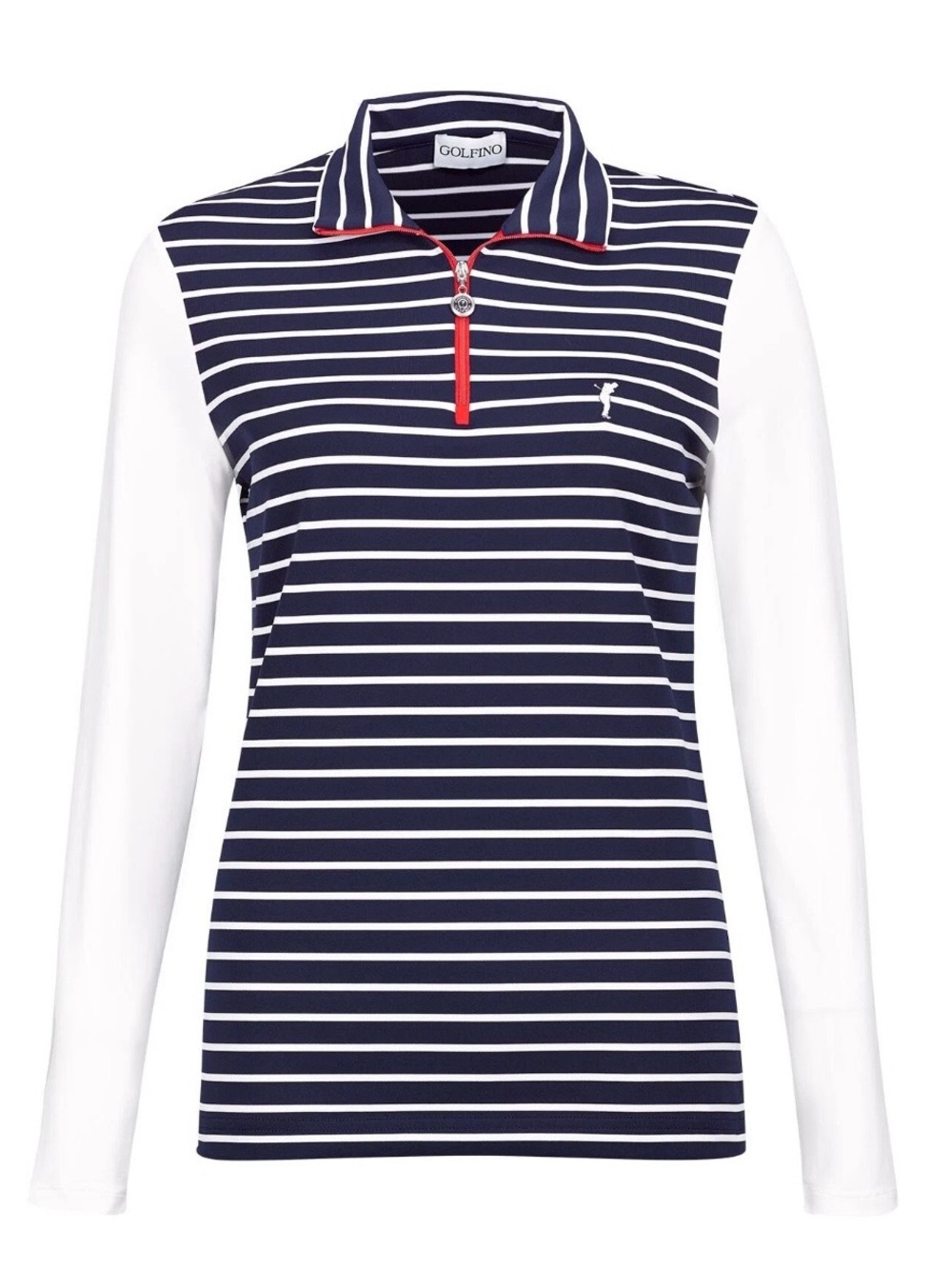 Golfino Women's Michela Long Sleeve Zip Golf Troyer Size US 14 NWT